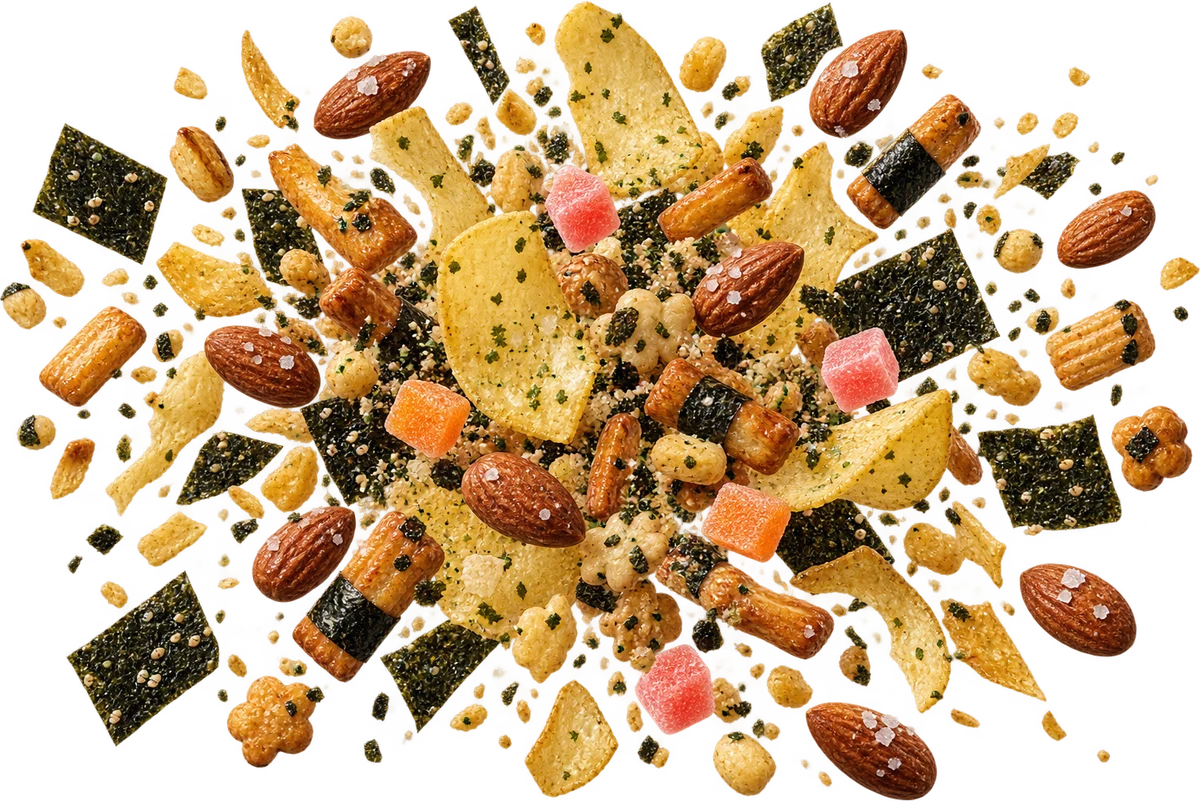 Seoul Food: Honey Butter Chips, Arare Mix, Sea Salt Almonds, Sesame Nori Crisps, Hi-Chew Bits