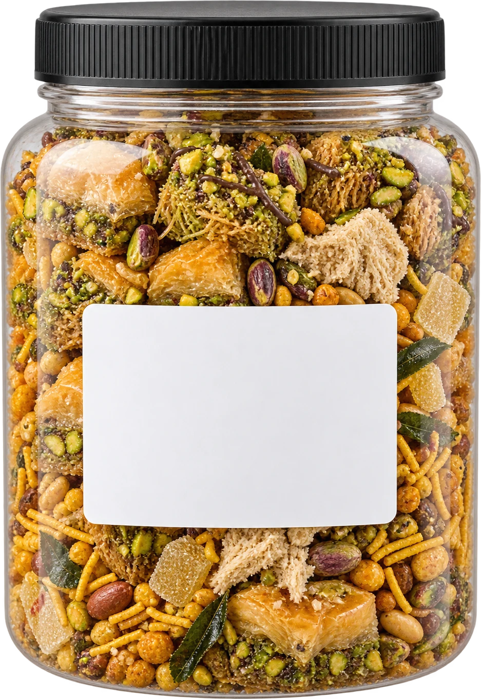 A jar of the Mithai Mix mix