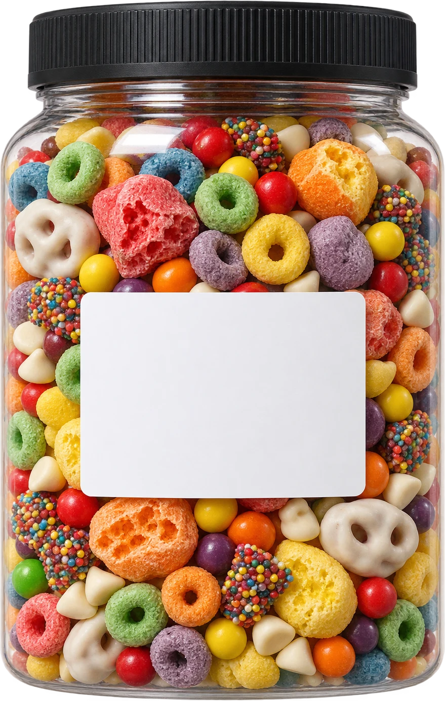 A jar of the Rainbow mix