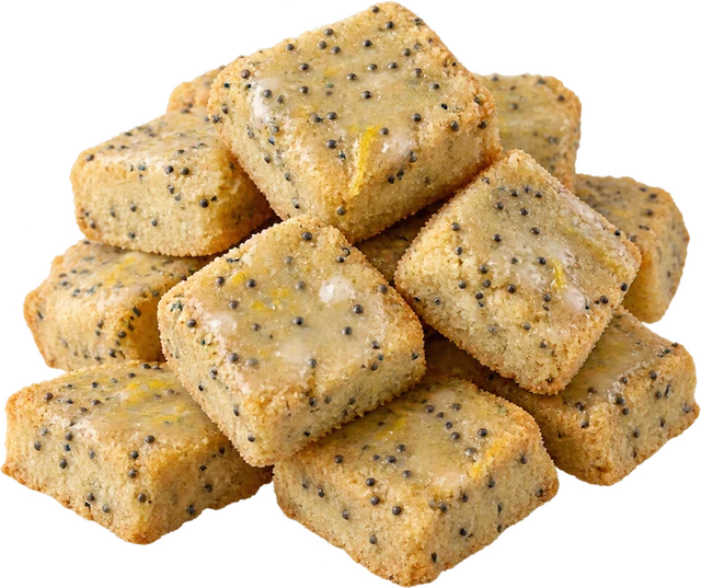 Lemon Poppyseed Shortbread Bites